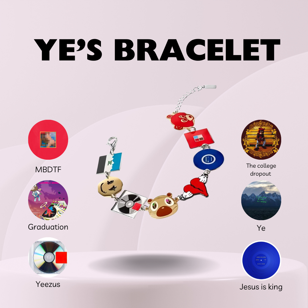 Bracelet with all ye's albums